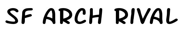 SF Arch Rival font preview